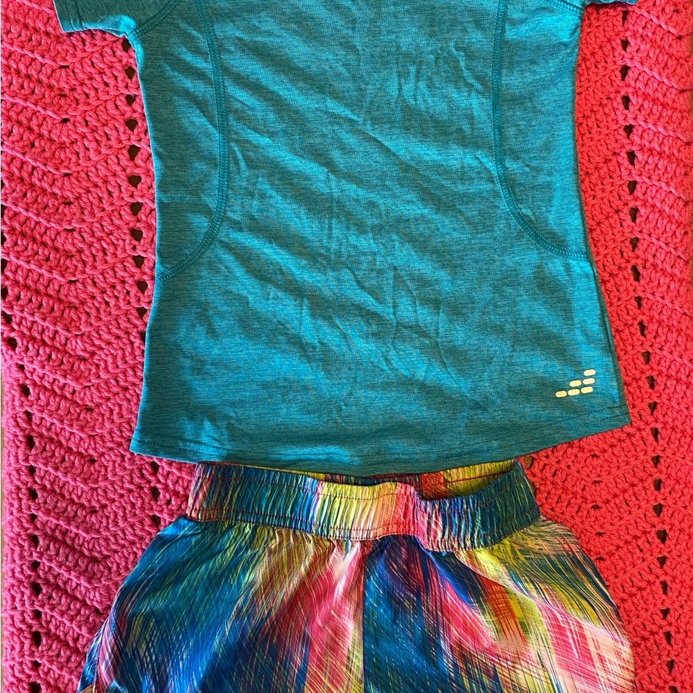 BCG Teal Athletic Top And Shorts